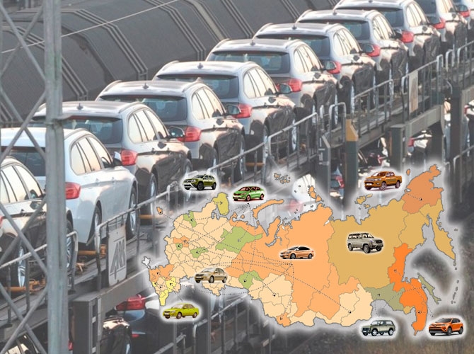 Авторынок России: на 83 региона – 9 моделей-лидеров
